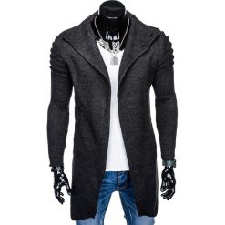 SWETER MĘSKI NARZUTKA E117 - GRAFITOWY. Szare swetry klasyczne męskie marki Inny, m. Za 49,00 zł.