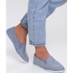Niebieskie Tenisówki More&More. Niebieskie trampki i tenisówki damskie Renee, bez wzorów, z materiału, bez zapięcia. Za 59,99 zł.