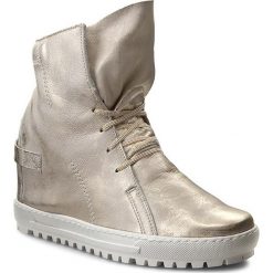 Sneakersy EKSBUT - 75-3975-672-1G Złoty. Żółte botki damskie skórzane marki Eksbut. W wyprzedaży za 269,00 zł.