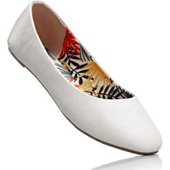 Baleriny bonprix biały. Białe baleriny damskie bonprix. Za 34,99 zł.