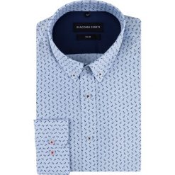 Koszula SIMONE KDWS000543. Szare koszule męskie Giacomo Conti, m, bez wzorów, z bawełny, button down, z długim rękawem. Za 169,00 zł.