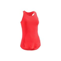 Top fitness cardio 120 damski. Różowe topy sportowe damskie marki DOMYOS, l, z elastanu, na fitness i siłownię. Za 24,99 zł.