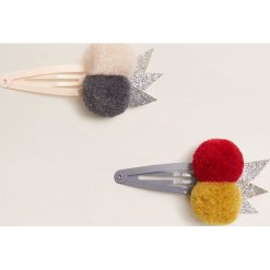 Mango Kids - Spinki do włosów dziecięce Maria (2 sztuki). Szare ozdoby do włosów Mango Kids. Za 19,90 zł.