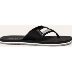 Tommy Hilfiger - Japonki. Czarne kapcie męskie TOMMY HILFIGER, ze skóry. Za 179,90 zł.