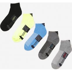 5-pack Niebiesko-Żółte Skarpety Padove. Niebieskie skarpetki męskie Born2be, bez wzorów. Za 29,99 zł.