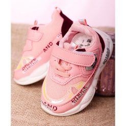 Różowe buty sportowe na rzep casu 204/38m. Różowe buty dziewczęce sportowe Casu, bez wzorów, bez zapięcia. Za 49,99 zł.