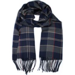 Granatowo-Szary Jesienno-Zimowy Ciepły Szalik Męski w Kratkę, z Frędzlami SZAEMACSHSTR600139. Szare szaliki męskie Em men's accessories, na zimę, w kratkę, z materiału. W wyprzedaży za 29,00 zł.