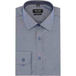 Koszula bexley 2739 długi rękaw slim fit niebieski. Niebieskie koszule męskie Recman, m, bez wzorów, bez kołnierzyka, z długim rękawem. Za 129,00 zł.