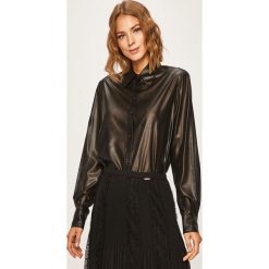 Pinko - Koszula. Czarne bluzki damskie Pinko, bez wzorów, z poliesteru, klasyczne, z włoskim kołnierzykiem, z długim rękawem. Za 829,00 zł.
