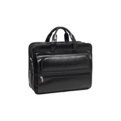 Torba Męska na laptopa Mcklein Elston 17" ze skóry naturalnej czarna. Czarne torby na laptopa marki Mcklein, w paski, ze skóry. Za 579,00 zł.