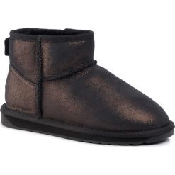 Buty EMU AUSTRALIA - Stinger Metallic Micro W11340 Black. Czarne kozaki damskie EMU Australia, ze skóry, na niskim obcasie, bez zapięcia. Za 559,00 zł.