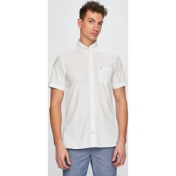 Tommy Hilfiger - Koszula. Niebieskie koszule męskie TOMMY HILFIGER, s, bez wzorów, z elastanu, casualowe, button down, z krótkim rękawem. W wyprzedaży za 159,90 zł.