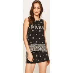 Dkny - Piżama. Czarne piżamy damskie DKNY, xs, bez wzorów, z elastanu, bez rękawów. W wyprzedaży za 179,90 zł.