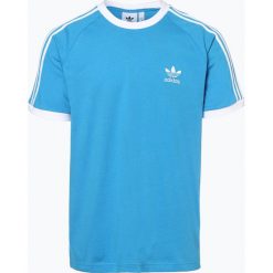 Adidas Originals - T-shirt męski, niebieski. Niebieskie t-shirty męskie adidas Originals, m, bez wzorów, retro, z kontrastowym kołnierzykiem. Za 139,95 zł.