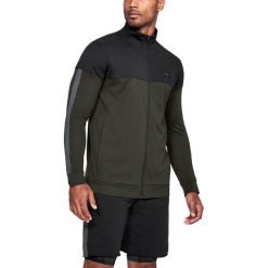 Bluzy męskie: Under Armour Bluza męska Sportstyle Pique czarno-zielona r. XXL (1313204-357)
