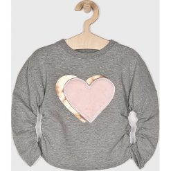 Name it - Bluza dziecięca 92-129 cm. Szare bluzy dziewczęce Name it, z nadrukiem, z elastanu, bez rękawów, bez kaptura. W wyprzedaży za 59,90 zł.
