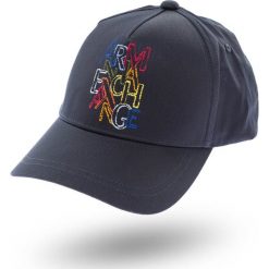 CZAPKA Z DASZKIEM Armani Exchange. Niebieskie czapki męskie Armani Exchange, z haftami, z bawełny. Za 113,40 zł.