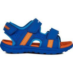 Geox - Sandały dziecięce. Szare sandały chłopięce Geox, z materiału, bez zapięcia. W wyprzedaży za 159,90 zł.