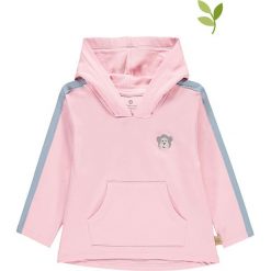 Bluza w kolorze jasnoróżowym. Różowe bluzy niemowlęce Mother Nature & Me, z aplikacjami, z bawełny, bez rękawów, bez kaptura. W wyprzedaży za 72,95 zł.