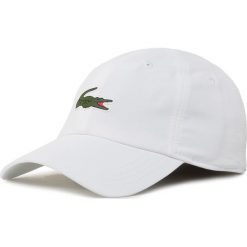 Czapka z daszkiem LACOSTE - RK9290 Blanc 001/Blanc 001. Białe czapki męskie Lacoste, bez wzorów, z poliesteru. W wyprzedaży za 219,00 zł.