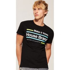 T-shirt Czarny. Czarne t-shirty męskie House, s, bez wzorów, bez kołnierzyka. Za 29,99 zł.