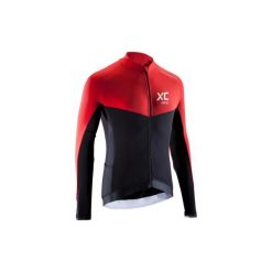 Koszulka długi rękaw na rower MTB XC męska. Czarne koszulki męskie ROCKRIDER, xl, bez wzorów, z elastanu, bez kołnierzyka, z długim rękawem, długie, rowerowe. Za 139,99 zł.