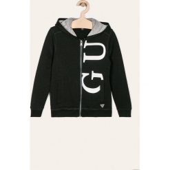 Guess Jeans - Bluza dziecięca 118-175 cm. Szare bluzy chłopięce Guess Jeans, z nadrukiem, z bawełny, z kapturem. W wyprzedaży za 189,90 zł.
