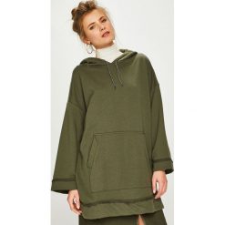 Answear - Bluza Nomad. Zielone bluzy damskie ANSWEAR, uniwersalny, z nadrukiem, z bawełny, bez rękawów, z kapturem. W wyprzedaży za 49,90 zł.