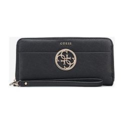 Guess Kamryn Large Portfel Czarny. Czarne portfele damskie Guess, z aplikacjami, z materiału. Za 264,95 zł.