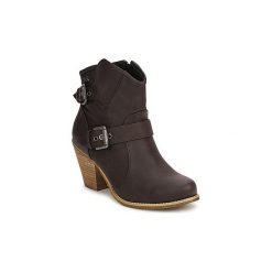 Botki Xti RIDING BOOT. Pomarańczowe botki damskie Xti, bez obcasa, bez zapięcia. Za 209,30 zł.