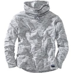 Shirt z długim rękawem i szalowym kołnierzem Regular Fit bonprix jasnoszary melanż. Szare koszulki męskie bonprix, s, bez wzorów, bez kołnierzyka, z długim rękawem, długie. Za 54,99 zł.