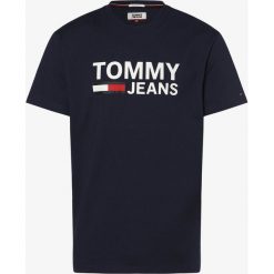 Tommy Jeans - T-shirt męski, niebieski. Niebieskie t-shirty męskie Tommy Jeans, xl, z nadrukiem, z jeansu, bez kołnierzyka. Za 179,95 zł.