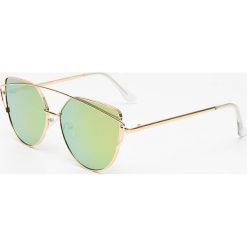 Okulary przeciwsłoneczne - Żółty. Żółte okulary przeciwsłoneczne damskie marki Cropp. Za 29,99 zł.
