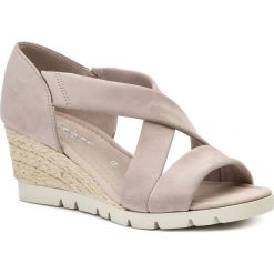 Espadryle GABOR - 22.853.43 Leinen (Jute). Szare espadryle damskie Gabor, bez wzorów, ze skóry, bez obcasa. W wyprzedaży za 279,00 zł.