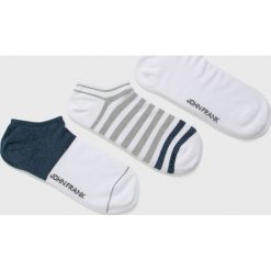 John Frank - Skarpety (3-Pack). Szare skarpetki męskie John Frank, bez wzorów, z elastanu. Za 29,90 zł.