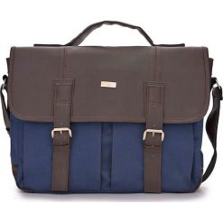 Torba / teczka męska do ręki i na ramię vintage Solier S14 Lanark - Granatowy. Niebieskie torby męskie skórzane Solier, w paski, z jeansu, vintage, na ramię. Za 169,99 zł.