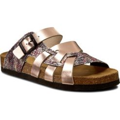 Klapki DR. BRINKMANN - 700991 Rose/Multi 42. Różowe klapki damskie marki Dr. Brinkmann, z aplikacjami, ze skóry ekologicznej, bez obcasa. Za 149,00 zł.