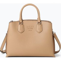 DKNY - Skórzana torebka damska, beżowy. Brązowe torebki klasyczne damskie DKNY, bez wzorów, eleganckie, bez dodatków. Za 799,95 zł.