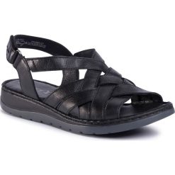 Sandały CAPRICE - 9-28152-24 Black Nappa 022. Czarne klapki damskie Caprice, bez wzorów, ze skóry, bez obcasa. Za 199,00 zł.