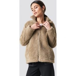 Bomberki damskie: Trendyol Kurtka Kaban Teddy - Brown