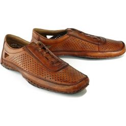 RIEKER 06355-24 brown, półbuty męskie. Brązowe półbuty męskie Rieker, bez wzorów, bez zapięcia. Za 339,90 zł.