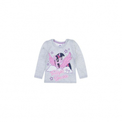 Bluzka dziewczęca z printem My Little Pony. Fioletowe bluzki dziewczęce bawełniane TXM, z nadrukiem. Za 16,99 zł.