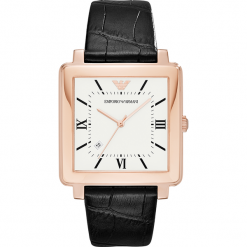 Zegarek EMPORIO ARMANI - Modern Square AR11075 Black/Rose Gold. Szare zegarki męskie marki Emporio Armani, l, z dzianiny. Za 1059,00 zł.