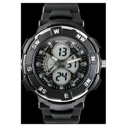 Zegarek Perfect ZEGAREK MĘSKI PERFECT SHOCK - black/white (zp158a) uniwersalny. Czarne zegarki męskie Perfect. Za 79,00 zł.