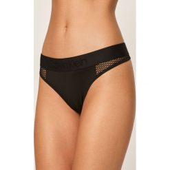 Calvin Klein Underwear - Stringi. Brązowe majtki damskie Calvin Klein Underwear, xs, z elastanu. W wyprzedaży za 99,90 zł.