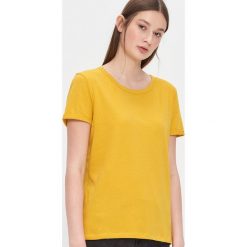 T-shirt basic - Żółty. Żółte t-shirty damskie House, s, bez wzorów, bez kołnierzyka. Za 19,99 zł.