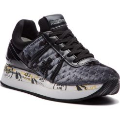Sneakersy PREMIATA - Liz 3537 Czarny. Czarne półbuty damskie marki Premiata, na co dzień, bez wzorów, ze skóry, bez obcasa, na koturnie, bez zapięcia. W wyprzedaży za 529,00 zł.