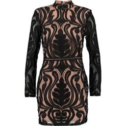 Sukienki: Missguided HIGH NECK BAROQUE MINI DRESS Sukienka koktajlowa black