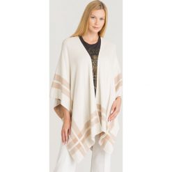 PONCZO U&B TWINSET. Białe poncza damskie Twinset U&B, uniwersalny, z aplikacjami, z materiału. Za 519,00 zł.
