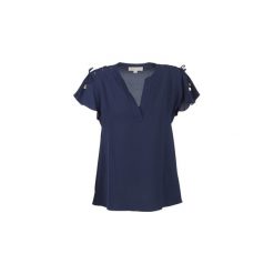 Bluzki MICHAEL Michael Kors S/S LACEUP SHLDR TP. Niebieskie bluzki damskie marki MICHAEL Michael Kors, s, bez wzorów, bez kołnierzyka, bez rękawów. Za 549,00 zł.